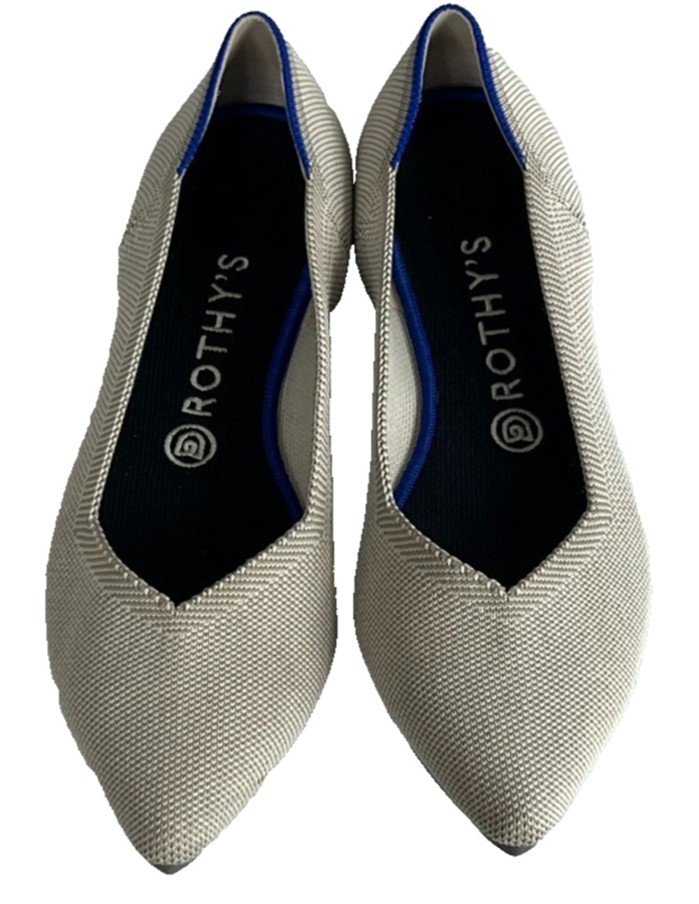 Rothy’s Shoes Womens Size 9.5The Point Gray Pointed Toe Ballet Flats Slip On